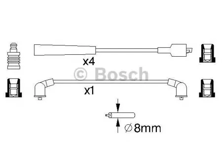 BOSCH 0986357129 Провода высоковольтные, комплект