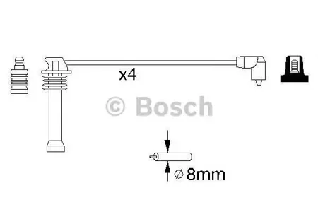 BOSCH 0986357141 Высоковольтные провода комплект