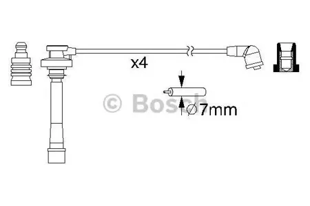 BOSCH 0986357147 Высоковольтные провода комплект