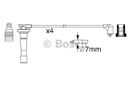 BOSCH 0986357150 Высоковольтные провода комплект