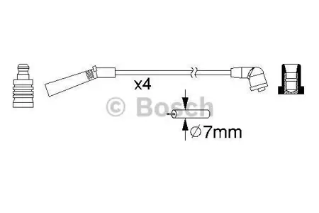 BOSCH 0986357157 к-кт проводов Mitsubishi Lancer 1.3i 95>