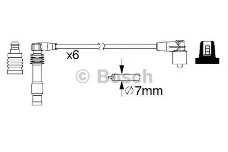 BOSCH 0986357162 Высоковольтные провода комплект