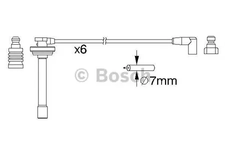 BOSCH 0986357167 Провода высоковольтные, комплект