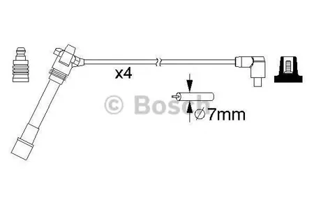 BOSCH 0986357181 Высоковольтные провода комплект
