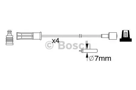 BOSCH 0986357184 Высоковольтные провода комплект