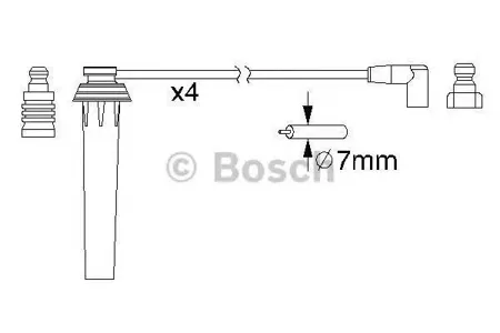 BOSCH 0986357192 Высоковольтные провода комплект