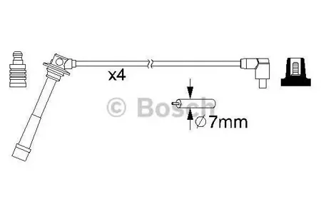 BOSCH 0986357198 Высоковольтные провода комплект