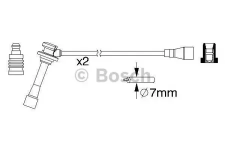 BOSCH 0986357203 Высоковольтные провода комплект