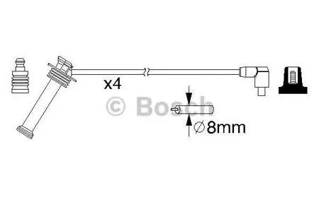 BOSCH 0986357208 Высоковольтные провода комплект
