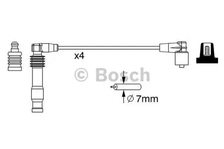 BOSCH 0986357228 Провода высоковольтные, комплект