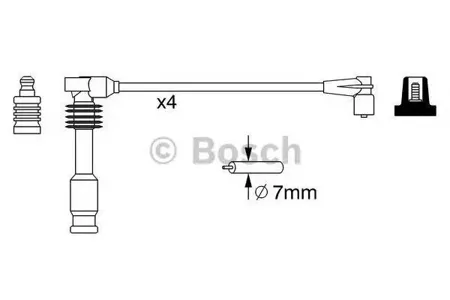 BOSCH 0986357237 Высоковольтные провода комплект