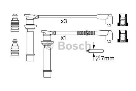 BOSCH 0986357239 Высоковольтные провода комплект