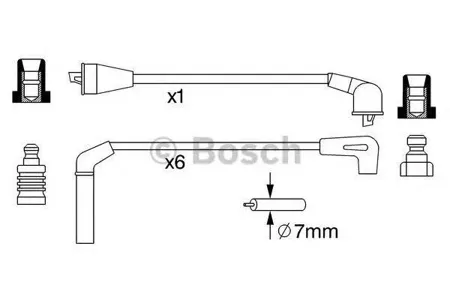 BOSCH 0986357248 Высоковольтные провода комплект