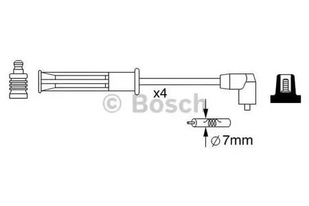 BOSCH 0986357253 Высоковольтные провода комплект