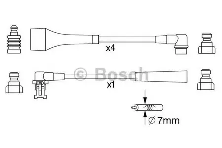 BOSCH 0986357254 Высоковольтные провода комплект