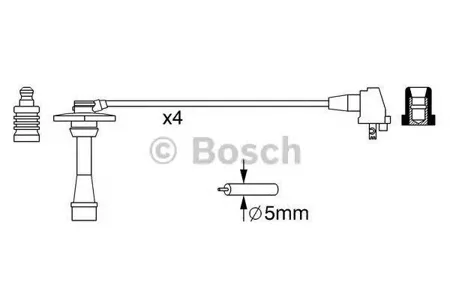 BOSCH 0986357259 Высоковольтные провода комплект