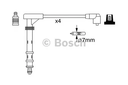 BOSCH 0986357261 Провода высоковольтные, комплект