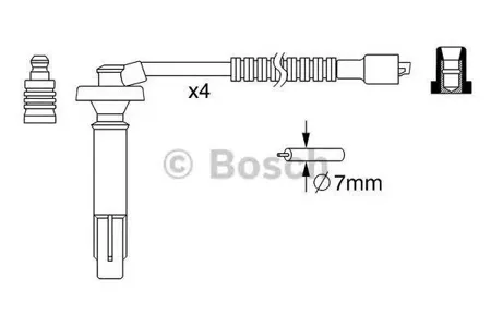 BOSCH 0986357262 Высоковольтные провода комплект