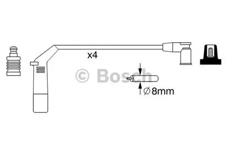 BOSCH 0986357267 Высоковольтные провода комплект