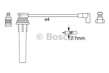 BOSCH 0986357270 Высоковольтные провода комплект