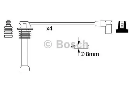 BOSCH 0986357271 Высоковольтные провода комплект