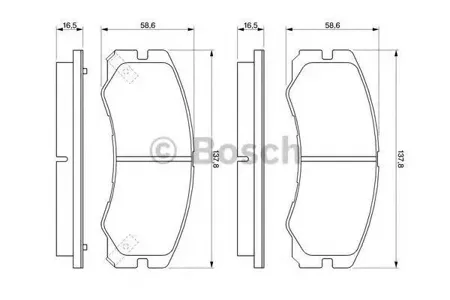BOSCH 0986424366 Колодки торм.