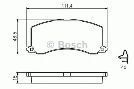 BOSCH 0986424465 Колодки торм.