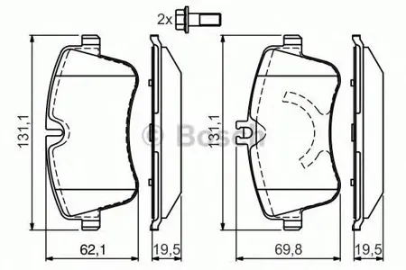 BOSCH 0986424517 Колодки торм.