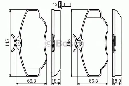 BOSCH 0986424565 Колодки торм.