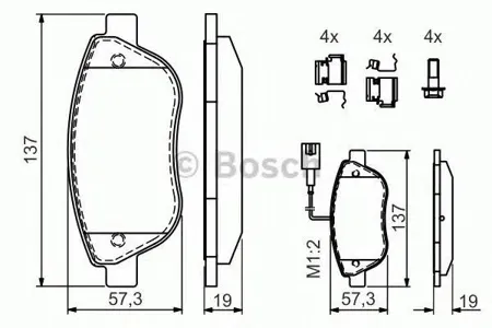 BOSCH 0986424596 Колодки торм.