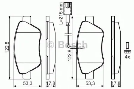 BOSCH 0986424597 Колодки торм.