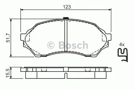 BOSCH 0986424610 Колодки торм.
