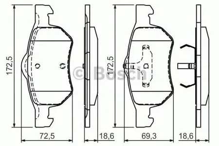 BOSCH 0986424668 Колодки торм.