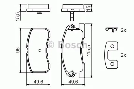 BOSCH 0986424697 Колодки торм.