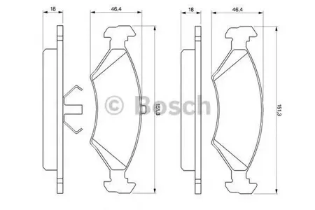 BOSCH 0986466402 Колодки торм.