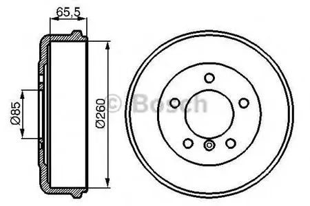 BOSCH 0986477038 Барабан тормозной