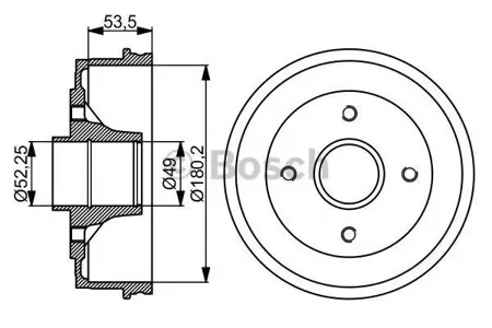 BOSCH 0986477061 Барабан тормозной