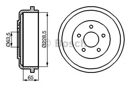 BOSCH 0986477129 Барабан тормозной