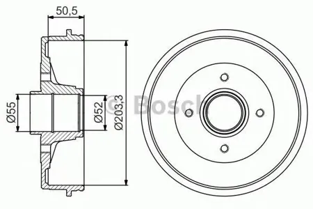 BOSCH 0986477172 Барабан тормозной