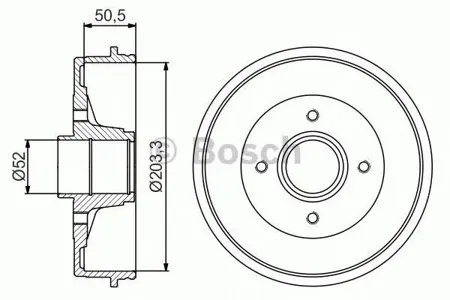 BOSCH 0986477175 Барабан тормозной