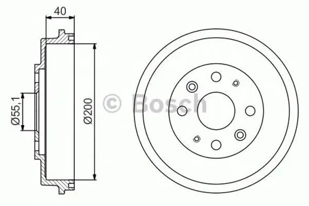 BOSCH 0986477191 Барабан тормозной