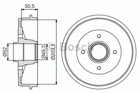 BOSCH 0986477196 Барабан тормозной