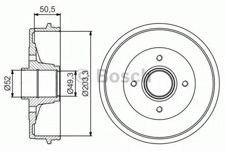 BOSCH 0986477210 Барабан тормозной