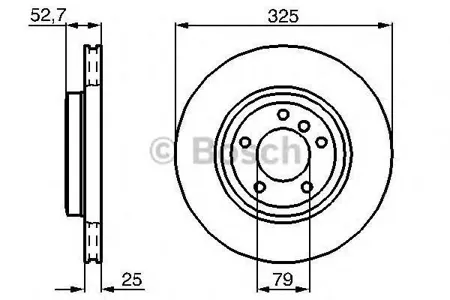 BOSCH 0986478012 Диск торм.вент.