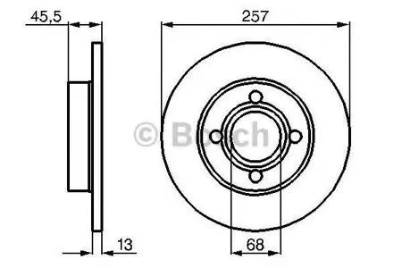 BOSCH 0986478016 Диск тормозной