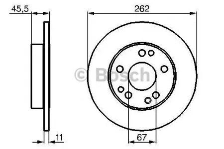 BOSCH 0986478114 Диск тормозной