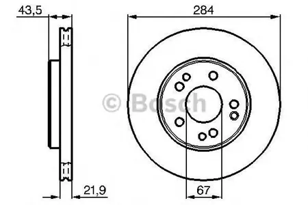 BOSCH 0986478186 Диск торм.вент.