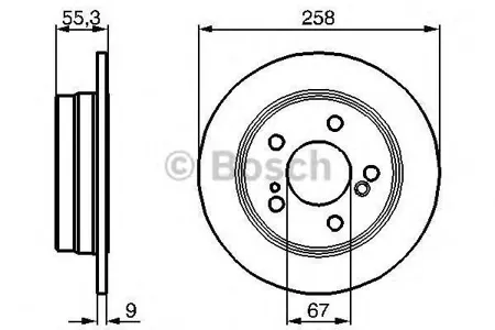 BOSCH 0986478188 Диск тормозной