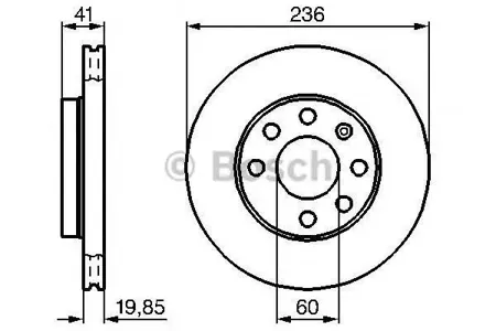 BOSCH 0986478192 Диск торм.вент.