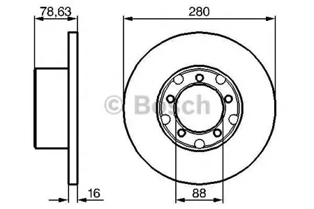 BOSCH 0986478201 Диск тормозной